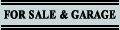 For Sales and Garage Sales